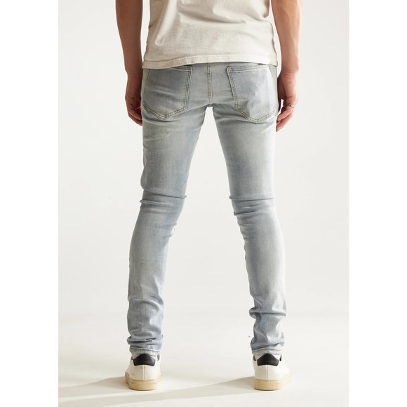 Embellish NYC Men's Indio Embroidered Distressed Skinny Fit Stretch Denim Jeans - Picture 5 of 5